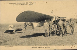 Delcampe - CPA Grandes Manœuvres De L'Est De 1911, Aviateurs Militaires à Vesoul, L'appareil Blériot De De Goys - Sonstige & Ohne Zuordnung
