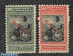 Delcampe - Argentina 1899 10P & 20P With SPECIMEN Overprints, Unused (hinged) - Ungebraucht