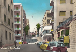 Delcampe - COSENZA-VIA CALABRIA-CARTOLINA FOTOGRAFICA VIAGGIATA NEL 1961-ACQUERELLATA - Cosenza