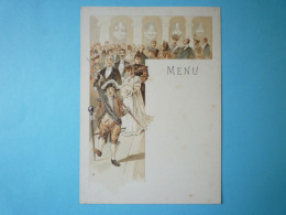 Delcampe - PAT - 2733  JOLI  MENU  Vierge   XXX - Menú
