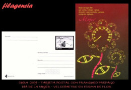 Delcampe - CUBA. ENTEROS POSTALES. TARJETA POSTAL FRANQUEO PREPAGO. 2009 DÍA INTERNACIONAL DE LA MUJER. MARIPOSA. VELOCÍMETROS - Autres & Non Classés
