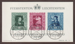 Delcampe - LIECHTENSTEIN  Bl. 5, Gemälde-Block 1949, Sauber Gestempelt, Einwandfrei, 140,-€ - Used Stamps