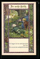 Delcampe - AK Jäger Auf Der Lauer Nach Dem Weissen Hirsch - Jagd