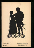 Delcampe - Künstler-AK Paul Konewka: Schattenschnitt, Margarete Und Faust, Nun Sag`, Wie Hast Du`s Mit Der Religion?... - Märchen, Sagen & Legenden