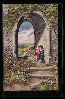 Delcampe - Künstler-AK Ad. Hoffmann: Das Glück Im Winkel, Verliebtes Paar In Trauter Zweisamkeit - Hoffmann, Ad.