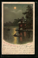 Delcampe - Lithographie Köln-Neustadt, Abendstimmung Im Volksgarten - Köln