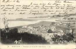 Delcampe - CPA Honfleur Panorama Pris De La Cote Saint Simeon - Honfleur