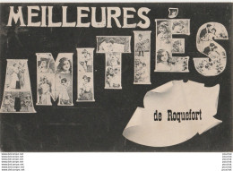 Delcampe - 40) ROQUEFORT -  MEILLEURS AMITIES - (CARTE ALPHABET MULTI VISAGES - A NOTER L'OBLITERATION DE ROQUEFORT - 2 SCANS ) - Roquefort