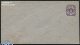 Delcampe - Germany, Wurtemberg 1876 Envelope 5pf (147x84mm), With WM, Unused Postal Stationary - Autres & Non Classés