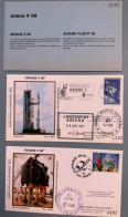 Delcampe - FDC / CNES ARIANESPACE / ARIANE V 98 / 2 Enveloppes Lancement / 1997 - Europe