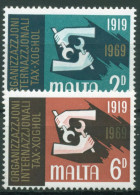 Delcampe - Malta 1969 Arbeitsorganisation ILO 387/88 Postfrisch - Malte