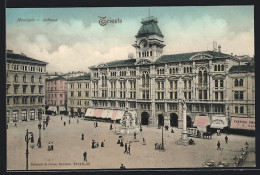 Delcampe - Cartolina Trieste, Municipio, Partie Am Rathaus - Trieste (Triest)