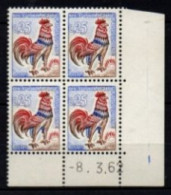 Delcampe - FRANCE    -   Y&T N° 1331 **  .  Coin Daté  8.3.62 - 1960-1969