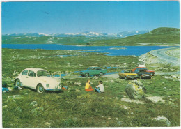 Delcampe - Hardangervidda: VW 1200 KÄFER/COX, VOLVO 144, OPEL ASCONA  A, VW 1500 T3 FASTBACK - (Norge/Norway) - PKW