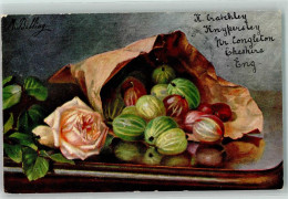 Delcampe - 39164613 - Stilleben Fruechte Stachelbeeren In Der Tuete AK - Billing, M.