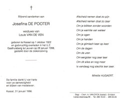 Delcampe - Josefina De Pooter (1922-1996) - Devotieprenten