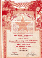 Delcampe - Congo Belge: COMPAGNIE Du LUBILASH; Part Sociale - Africa