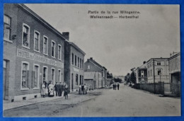 Delcampe - Welkenraedt-Herbesthal 1910: Partie De La Rue Mitogenne Très Animée Avec Hôtel Du Commerce Très Animée Et Rare. - Welkenraedt