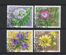 Delcampe - Switzerland 1991 Flowers Y.T. 1383/1386 (0) - Oblitérés