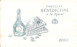 Delcampe - Lot De 2 Buvards  Chocolat Bénédictine à La Liqueur - Chocolade En Cacao