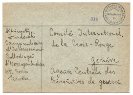 Delcampe - 227 - 71 - Enveloppe Avec Cachet "camp Militaire D'internement Bettenhausen" Envoyée à La Croix-Rouge Genève - Documenten