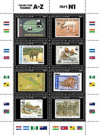 Delcampe - Niger 2020, WWF, Panda, Parrots, Shell, Lizard, Zebra, Duck, 4val +BF - Osos