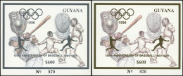 Delcampe - GUYANE BRITANNIQUE Blocs Feuillets ** - Michel BF333/42, Complet, Or Et Argent: Surchargés - Cote: 300 - Guyane (1966-...)
