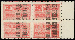 Delcampe - ALGERIE Colis Postaux ** - 12b, Bloc De 4, Bdf, 2 Tête-bêche (1 Paire *): 35c. Rouge - Cote: 80 - Sonstige & Ohne Zuordnung