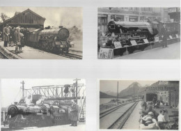 Delcampe - Suisse-locomotives-lot De 4 Cpa - Sammlungen & Sammellose