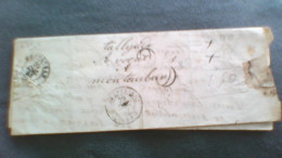 Delcampe - MP Au Départ De Bruniquel Le 29/12/1853 Pour Montauban. Taxe 25 Déc - Unclassified
