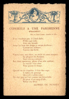 Delcampe - ECRIVAINS - CONSEILS A UNE PARISIENNE D'ALFRED DE MUSSET - Schriftsteller