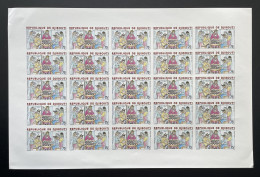 Delcampe - Djibouti 1980 YT 520 ND IMPERF Planche Sheet échecs Chess Schach Florence Joueurs Médiévaux Jeu Plateau - Echecs