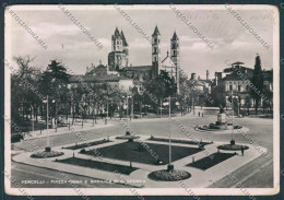 Delcampe - Vercelli Città Piazza Roma PIEGHE Foto FG Cartolina BB4155 - Vercelli