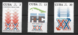 Delcampe - CUBA 1981 ANIVERSARIOS MNH - Ungebraucht