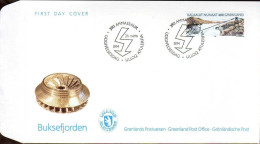 Delcampe - Groenland Poste Obl Yv:236 Mi:246 Centrale Hydroélectrique De Buksefjorden Ammasalik 24-3-1994 Fdc - Gebraucht