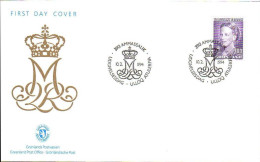 Delcampe - Groenland Poste Obl Yv:231 Mi:244 Margrethe II Ammasalik 1-2-1994 Fdc - Gebraucht