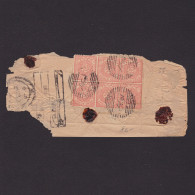 Delcampe - INDIA HYDERABAD, Registered Letter With Block Of 6 SG# 13 - Hyderabad