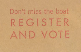 Delcampe - Meter Top Cut USA 1952 Don T Miss The Boat - Register And Vote - Non Classés