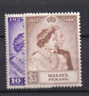 Delcampe - 1948 MNH Penang Mi 1-2 Postfris** - Penang