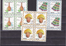 Delcampe - Mexico Nº 915 Al 917 En Bloque De Cuatro - Mexique