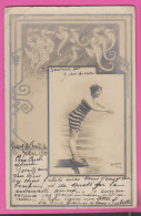 Delcampe - REUTLINGER Illustrateur - Femme Va Plonger - Plusieurs Hippocampes - Carte Photo - PRÉCURSEUR - Schwimmen