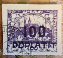 Delcampe - CESKOSLOVENSKO 1926 Surch./Hradschin. 100/400 Mi. 39 Oblitéré - Portomarken