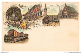 Delcampe - AYAP2-0136-ALLEMAGNE - GRUSS AUS PADERBORN - Kriegerdenkmal - Post - Dom - Rathaus - Lehrerinnen-seminar - Paderborn