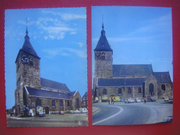 Delcampe - TUBIZE - Lot De 2 Cartes De L'Eglise Ste Gertrude - Tubize
