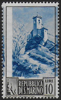 Delcampe - 1949 San Marino Landscapes Lire 10 Variety MNH Sassone N. 349a - Other & Unclassified