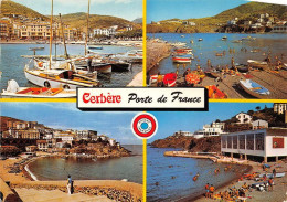 Delcampe - CERBERE Porte De France Ville Frontiere Le Port De Plaisance La Plage 3(scan Recto-verso) MA1975 - Cerbere