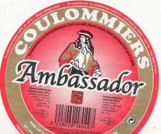 Delcampe - J C O 1100-   ETIQUETTE DE FROMAGE COULOMMIERS   AMBASSADOR  LAVAL  MAYENNE - Fromage