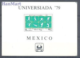 Delcampe - Mexico 1979 Mi Block 25 MNH (ZS1 MXCbl25) - Tennis