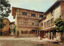 Delcampe - Carte Postale - 01 - Pérouges - L'Hostellerie - Maison Historique Du XIIIe Siècle Et Cadran Solaire - Cité Médiévale - V - Pérouges