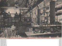 Delcampe - L17-75) PARIS (VIII°) GARE SAINT LAZARE - CAVES ET COMESTIBLES DU TERMINUS HOTEL - EN  1909 - 2 SCANS - Paris (08)